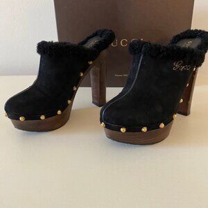 Gucci Clogs Suede Sz 8